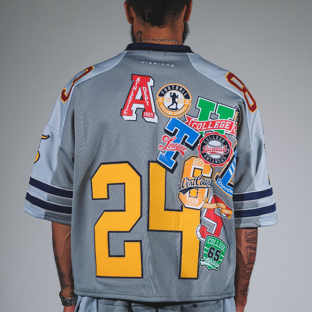 Patchwork jersey short